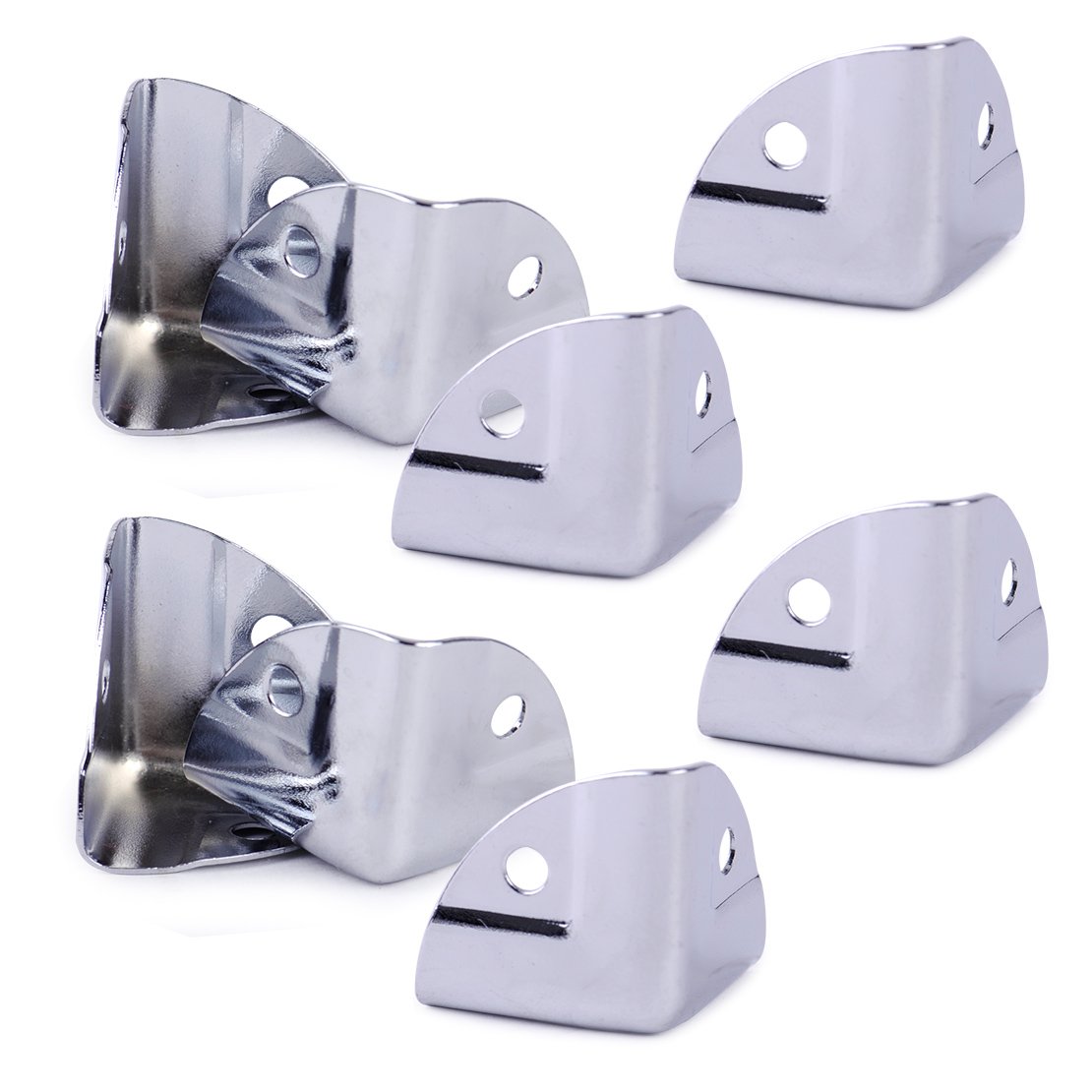 Eastar 8pcs Metal Corner Angle Brace Protectors for Wooden Trunk Box Chest Flightcase