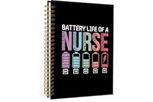 Wheatwin Funny Nurse Notebook Journal, Medical Student Nursing School Essentials, Nursing Supplies for Work, Coworker Sarcastic Gifts Hardcover Spiral Notebook, Nurses Week Graduation Gift 5.5x8.3