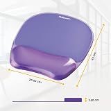 Fellowes Crystals Gel Mouse Mat Wrist Support Purple - Non Slip Base view 3