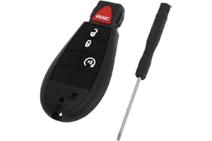 VekAuto Key Shell Case for Ram 1500 2013-2021 for Ram 2500 3500 4500 5500 2013-2018 Keyless Entry Remote Key Fob Replacement 
