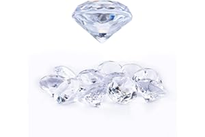 Niceup 26PCS Fake Diamonds Gem Toys, 1.5in Clear Pool Diving Gems Acrylic Plastic Gemstones for Kids, Party Décor Jewels Treasure Hunt Hiding Sensory Bin Filler Toys Craft Supplies