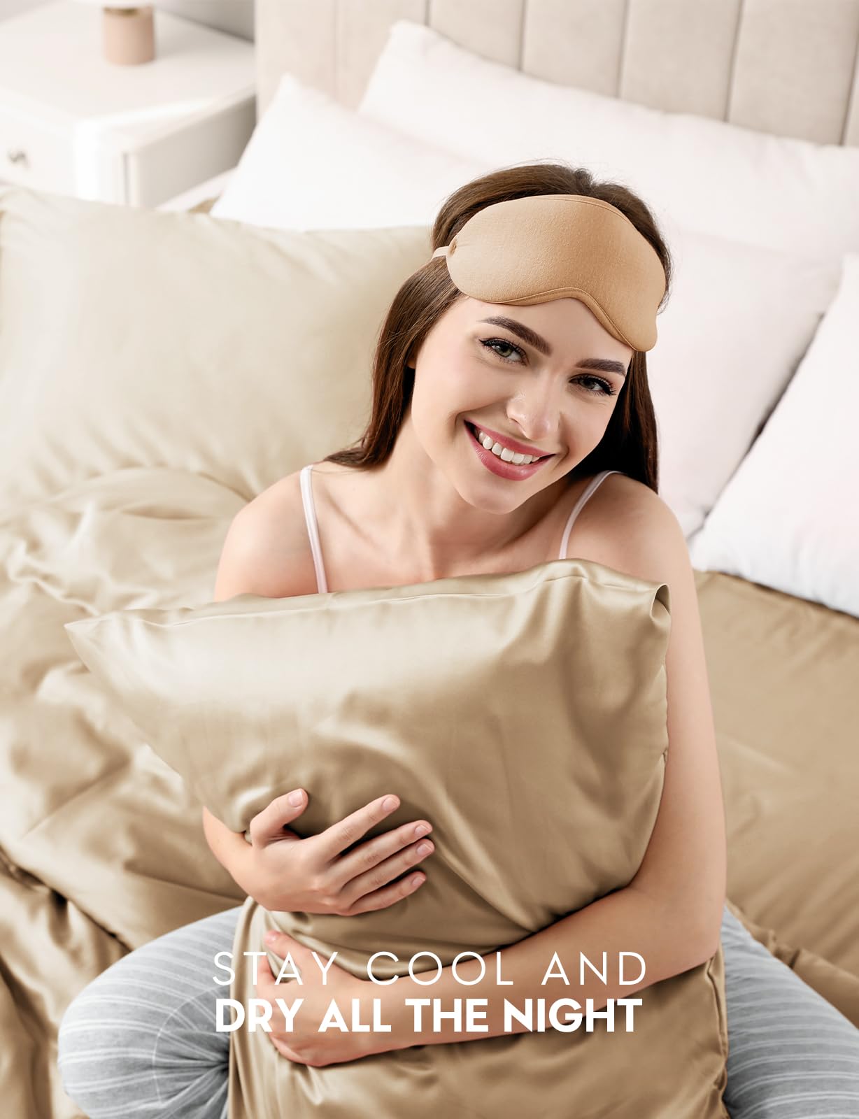 ioion 100% Pure Mulberry Silk Pillowcase for Hair & Skin - 22 Momme 6A High-Grade Fibers - Anti-Aging, Anti-Sleep Crease, Cooling Satin Pillowcases with Hidden Zipper (King 22x36 Inches) - Image 6