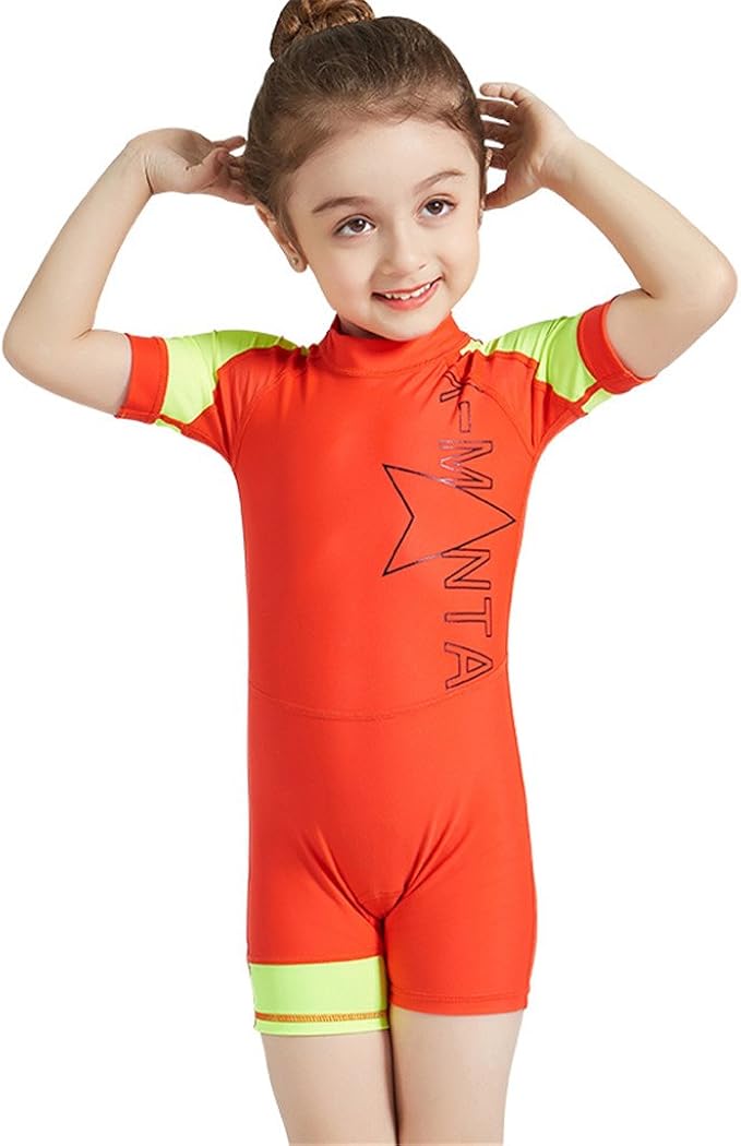 Hony Kinder Ein Stuck Neoprenanzug Badeanzug Jungen Madchen Bademode Kurzarm Taucheranzug Sonnenschutz Uv 50 Badeanzug Kleinkind Kind Body Rashguard Strand Badeanzuge Amazon De Bekleidung