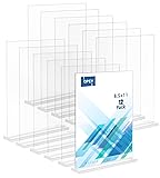 QPEY Acrylic Sign Holder, 8.5 x 11 inches Clear