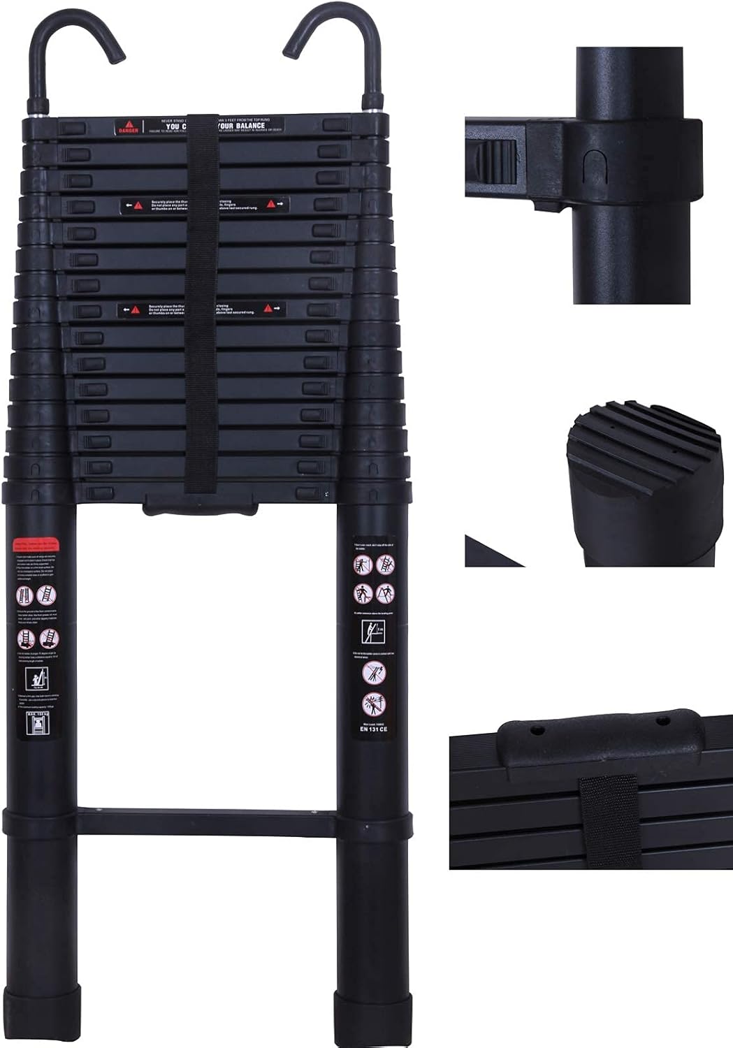 Telescoping Ladder 20.3 ft Extension Telescopic Ladders with Removable