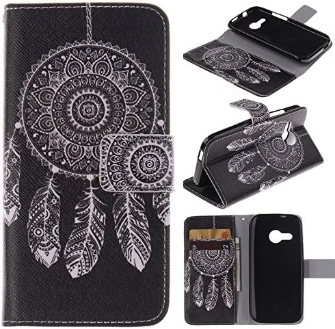 HTC Mini 2 Case HTC One Mini 2 Kickstand Case,Bat King Black Wind Chimes Pattern Premium Leather Wallet Flip Kicstand Case Cover With Magnetic Closure For HTC One Mini 2(Not Fit HTC One M8)