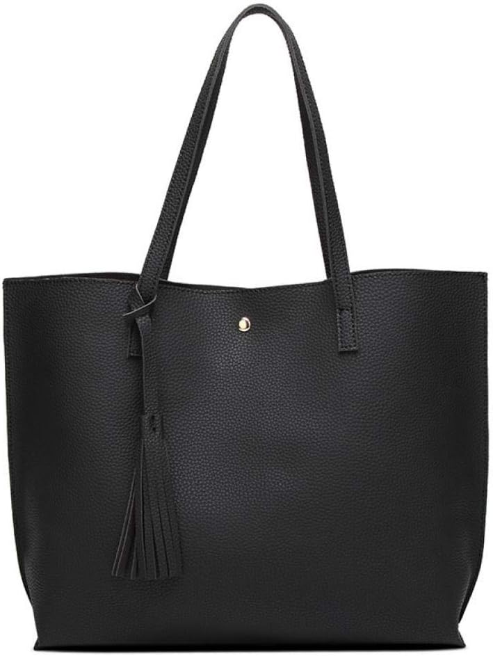 Handbags for Women, Ladies Handbag Tote Bag Soft PU Leather Large Capacity Womens Top Handle Shoulder Bag For women Black Handbag