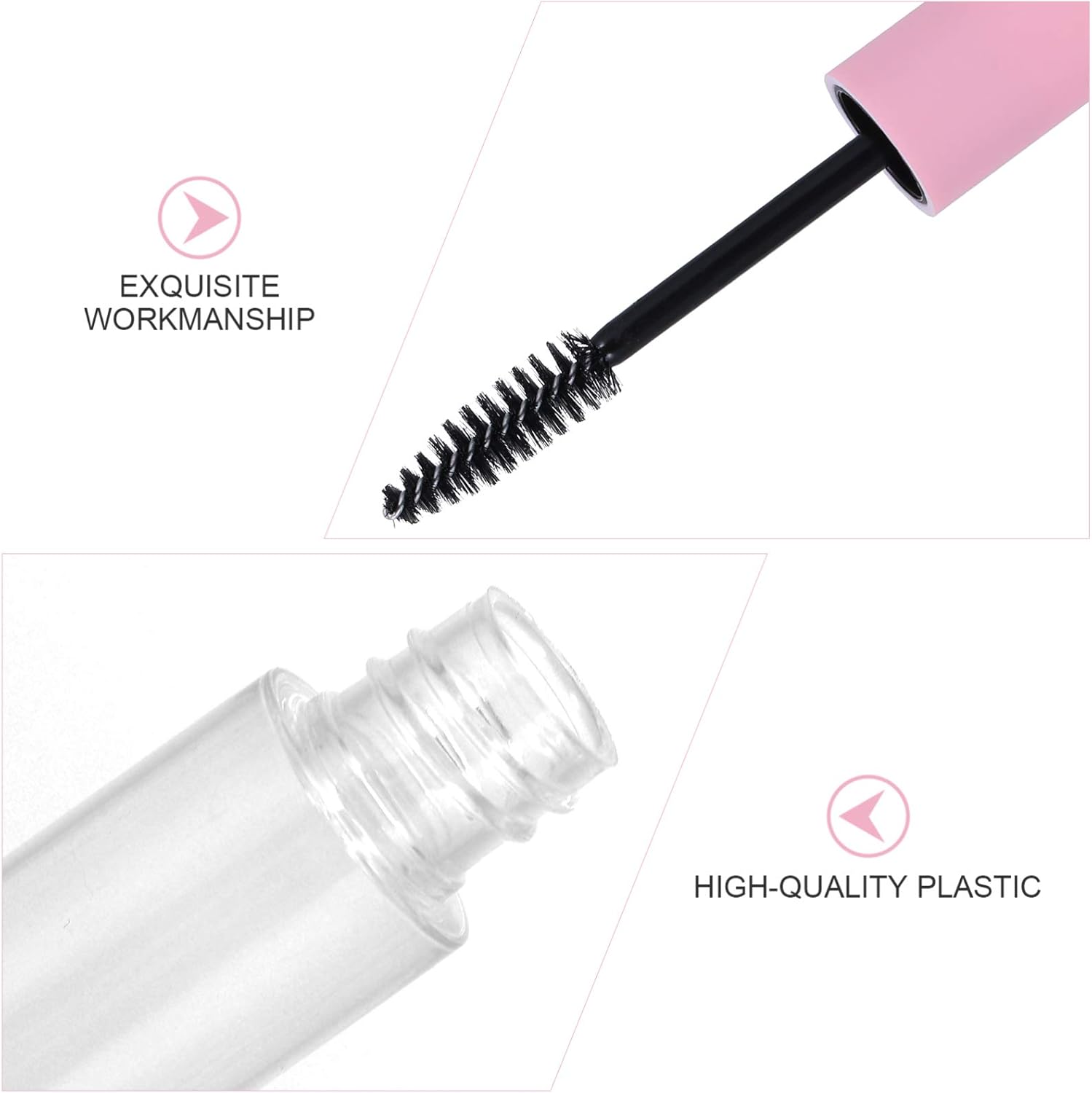minkissy 10PCS Mascara Empty Bottle Empty Mascara Tube with Wand Plastic Eyeliner Tube Container Refillable Oil Bottle Lip Container for Women DIY Tubes 10ml - Image 4