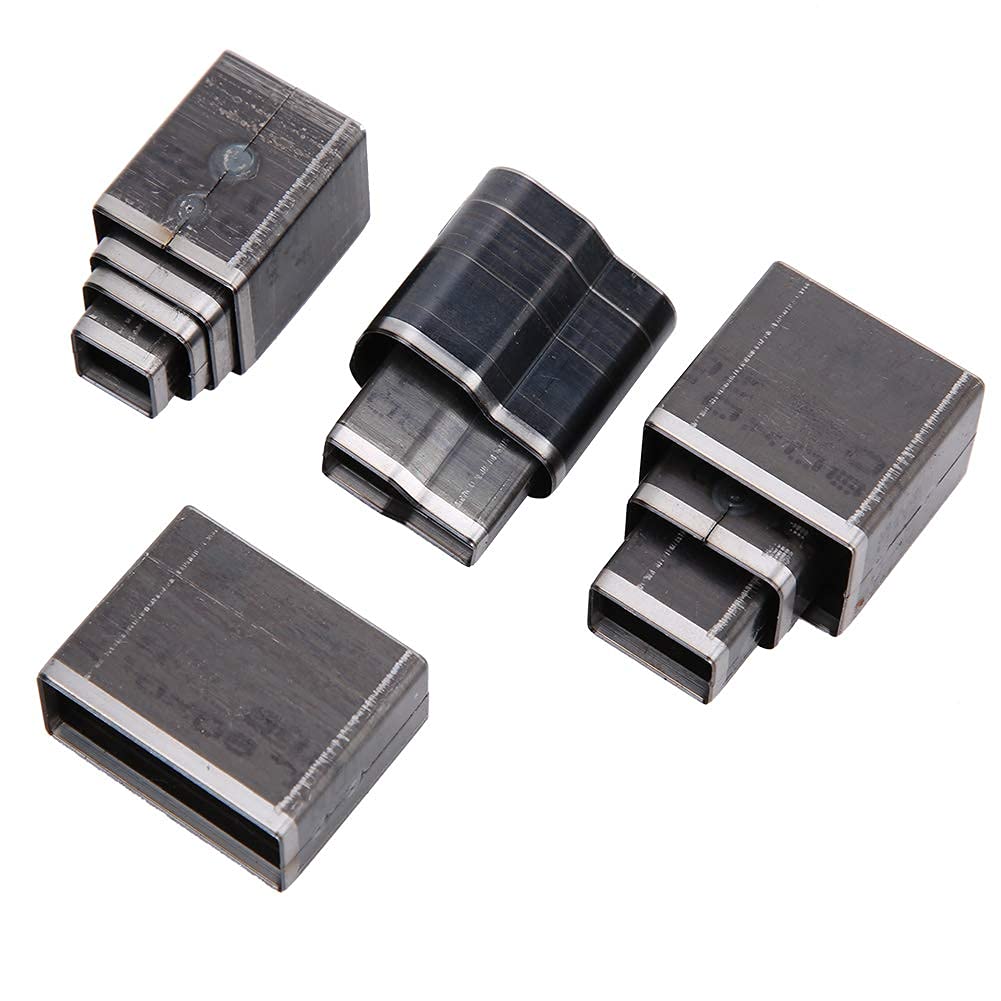 Oumefar 39Pcs Square Belt Punching Tool Oval Hollow Hole Cutter Punch Set for Belt Leather Drilling Holepunch