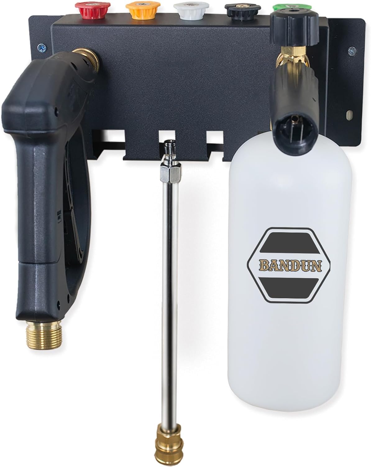 Pressure Washer Gun Holder-Pressure Washer Gun Snow Foam Lance Quick Disconnect Tool Holders-for Foam Cannon,Pressure Washer Nozzle Tip and Wand Extension Storage Rack