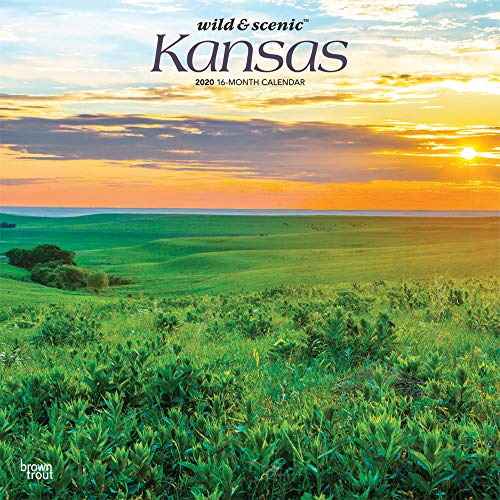 Kansas Wild & Scenic 2020 12 x 12 Inch Monthly Square Wall Calendar, USA United States of America Midwest State Nature (English, French and Spanish Edition) by BrownTrout Publishers Inc.