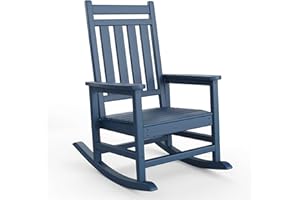 Garvee Poly Lumber Rocking Chair Outdoor - Fauteuil Bercant,HDPE High Back Porch Rocker Chairs for Adults - All Weather Resis