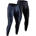 DEVOPS 2 or 3 Pack Men's Compression Pants Athletic Leggings with Pocket/Non-Pocket