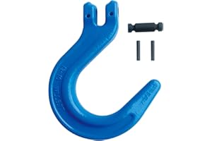 YELLOW LIFTING 1/2'' Grade 100 Clevis Foundry Hook, Alloy Steel, Painted Blue, 15000 LBS WLL, 60000 LBS BS