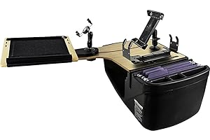 AutoExec AUE18132 AutoExec AUE18132 Reach Desk Back Seat Car Desk Birch Finsh with Phone Mount, Tablet Mount and Printer Stand