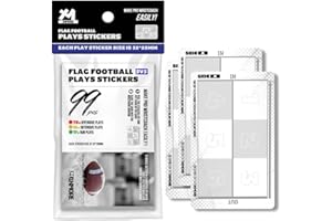 INWERK 1NMORE 5v5 Flag Football Wristbands Playbook, 99pcs Play Stickers for Youth Football Wrist Coach, Quick DIY Wristband for Coach & Quarterback (QB) Players