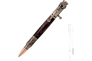 Penn State Industries PKCP8DHAP Deer Hunter Bolt Action Pen Kit Woodturning Project (2pack in Antique Pewter)