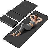 PAIDU Foldable Yoga Mat - 10mm Extra Thick, 75"26" Non-Slip Exercise Fitness Mat | SGS Eco-Certified, Portable for Yoga/Pilates/Studio/Home Workout