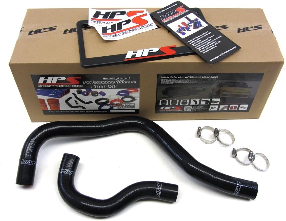 Acura 90-93 Integra B18 B20 HPS Black Reinforced Silicone Radiator Hose Kit Coolant