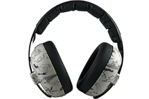 BANZ Bubzee Baby Ear Defenders 0-36 Months – Graffiti - Loud Noise Cancelling Baby Headphones & Toddler Ear Muffs, Size Adjustable