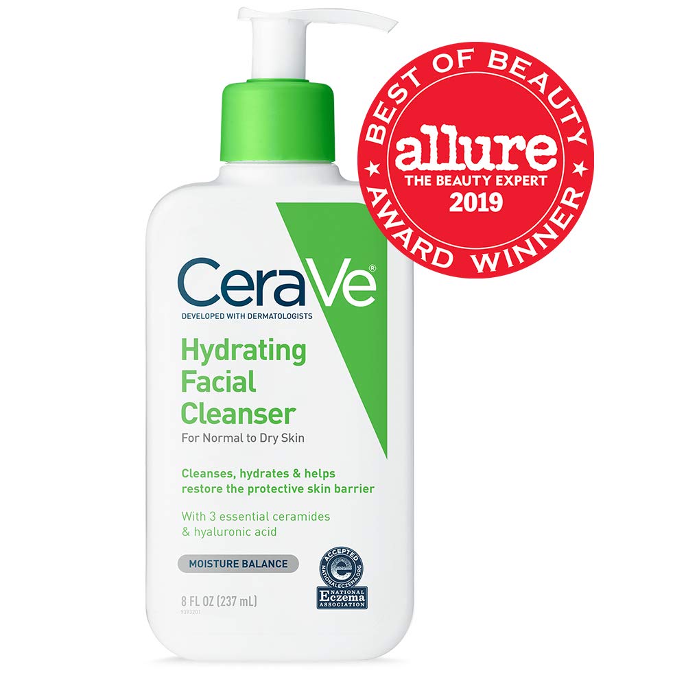 CeraVe Hydrating Face Wash | 8 Fluid Ounce | Daily Facial Cleanser for Dry Skin | Fragrance Free: Beauty