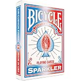 Bicycle Sparkler Playing Cards American Flag Fireworks Patriotic Deck | Red white and blue firework design, Patriotic USA 250th anniversary tribute, Air Cushion Finish, Made in USA