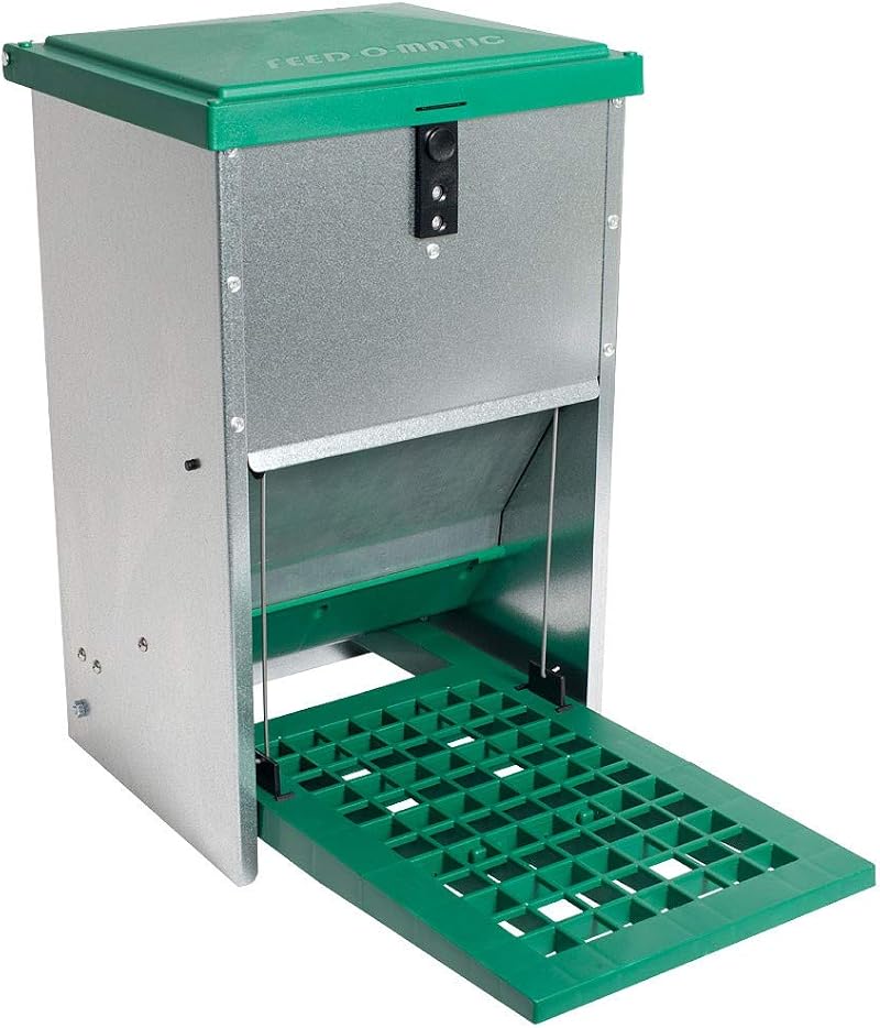 Soewolit 8kg Automatic Poultry Feeder Step Plate Chicken Trough Galvanised