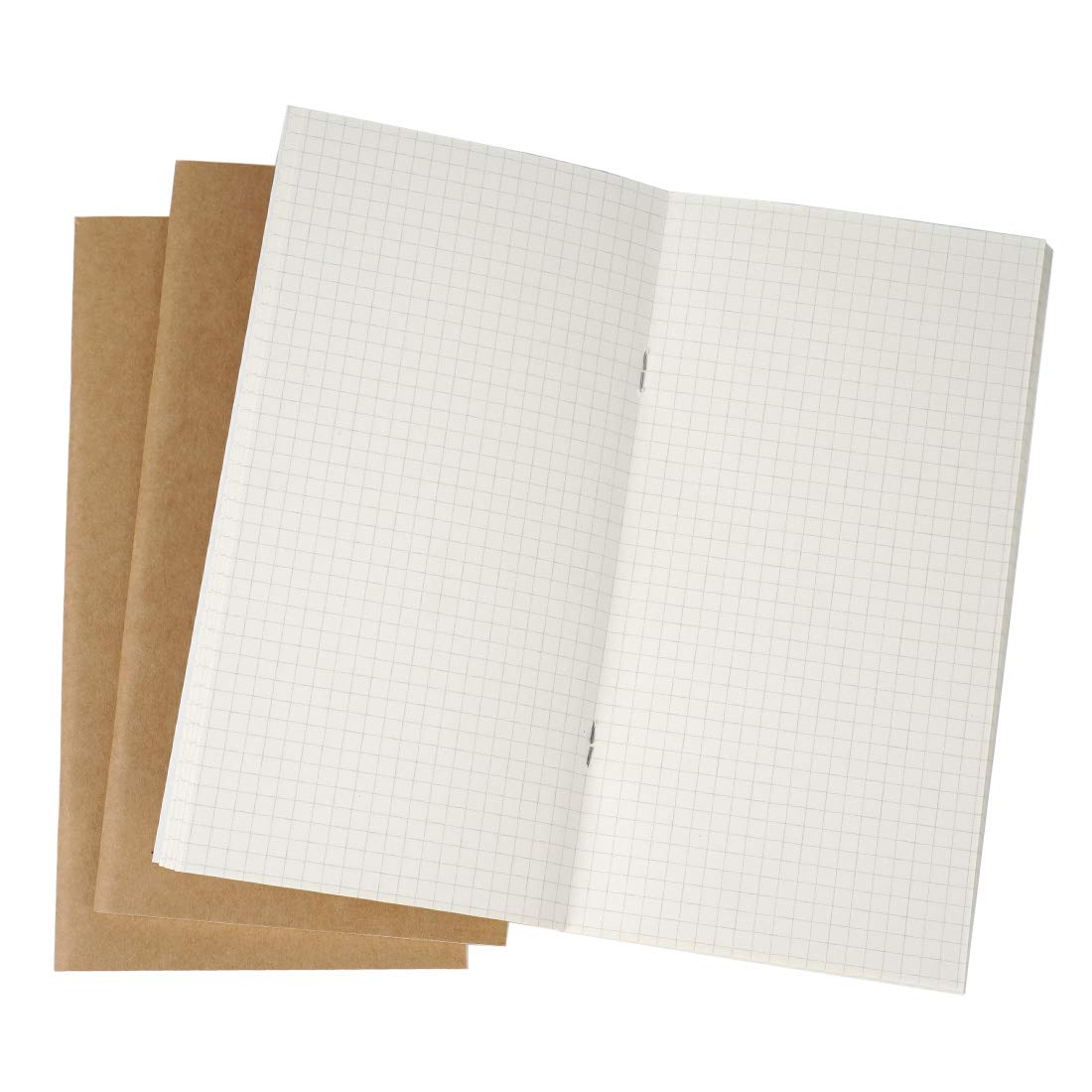 Photo 1 of Moterm Travelers' Notebook Refills Insert, Set of 3(Grid, Standard Size, 100gsm)