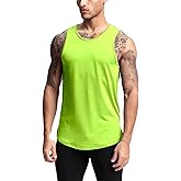 JIHUILAI Men's Athletic Quick Dry Workout Sport Muscle Tees Soft Bodybuilding Gym Jogging Tank Tops Sleeveless Shirts