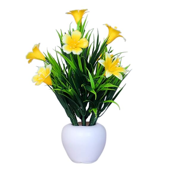 Buy Modo Artificial Buttercup Flowers Plant With Pot (Yellow, 1 Piece