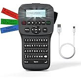 Label Maker Machine with-Tape, Industrial Label Makers Bluetooth, Heat Shrink Label Maker Waterproof-Labels, LM1600 Handheld Labeling Machine Rechargeable Cable Electrician Portable Labeler Backlit