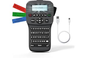 VIXIC Label Maker Machine with-Tape, Industrial Label Makers Bluetooth, Heat Shrink Label Maker Waterproof-Labels, LM1600 Handheld Labeling Machine Rechargeable Cable Electrician Portable Labeler Backlit