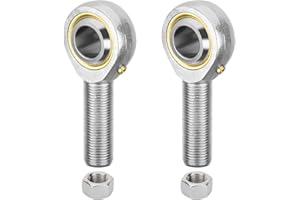 HiPicco POSB10 Rod End Bearing, 2pcs 5/8-inch Bore Pre-Lubricated 5/8-18 Male Thread Right Hand Heim Joint with Jam Nuts