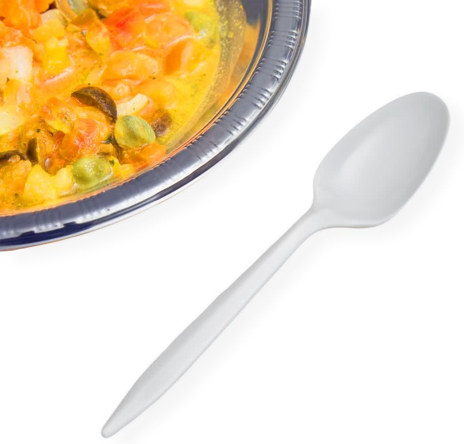 [1000 Pack] Plastic Tea Spoons Lightweight - White: Kitchen & Dining