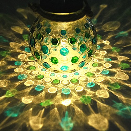 Sogrand solar powered hanging glass jar patio pathway l…