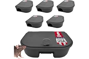 EXTERMINATORS CHOICE Exterminator’s Choice - Mice Bait Station - Includes Six Small Bait Station and One Key - Heavy Duty Bait Box - Durable and Discreet