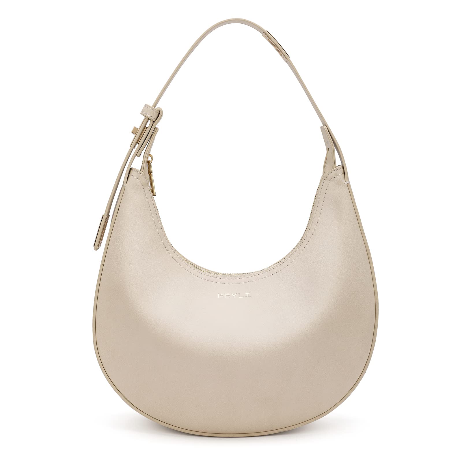 Photo 1 of Keyli Women's Waterproof Leather Small Clutch Purse, Trendy Zipper Top Handle Bags, Mini Purses, Cute Tote Bags with Adjustable Strap, Khaki