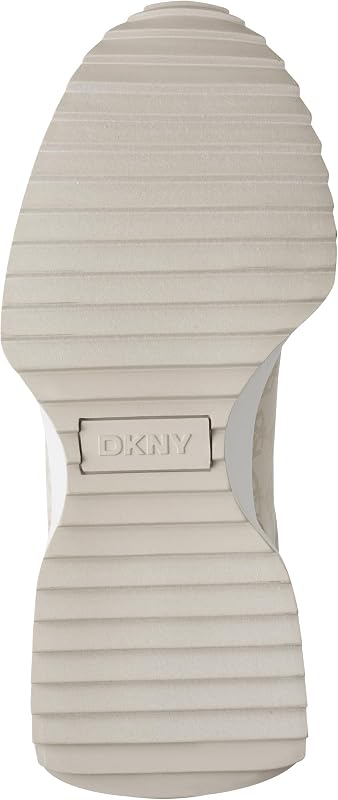 Naples Sneaker Damen Beige mit Schnürung und Logo-Print