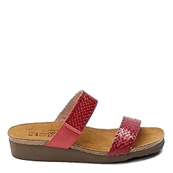 NAOT Footwear Women's Blake Wedge Sandal Red