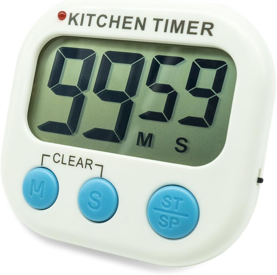 Digital Kitchen Countdown Timer, Silent Flashing/Beeping Mini Portable Button Lcd Timer with Stand and Magnetic Back for Kids, Teachers, Classroom, Cooking, Chef, Homework, Spa, Learning, Office.