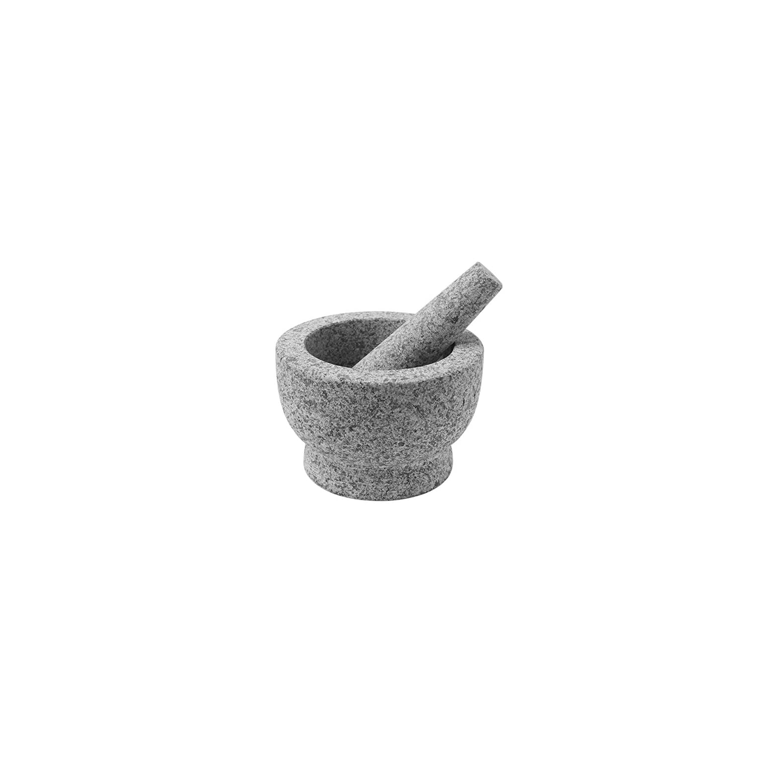 ChefSofi Mortar and Pestle Set Unpolished Heavy Granite for Enhanced