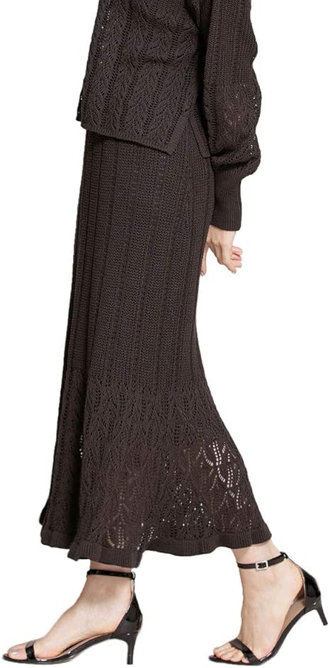 Amazon ナノ ユニバース Nano Universe クロシェ風ニットスカート セットアップ可 スカート 通販