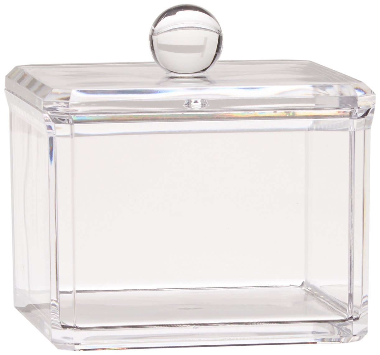 Partical charming Clear Acrylic Qtip Holder Box Cotton