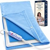 Boncare&reg; Stay-On Small Vinyl Electric Heating Pad for Neck and Shoulders and Back Without Auto-Off, Low &amp; High Heat Levels, Waterproof Hot Heat Pad with Washable Cover (12"x15", 1-Pack)