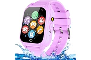 OVV Smart Watch for Kids Boys Girls Age 3-12 with Waterproof 26 Games 1.44'' Touch Screen HD Camera MP3 Player Video Recorder Pedometer Alarm Clock Calculator Torch Wrist Watch Children Learning Toys