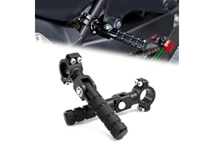 Mantt Universal Highway Bar Foot Pegs Frame Crash Bar CNC Folding Foot Rest Pedal Fit for MT-09 Tracer MT-07 FZ-07 KLR 650 Sh