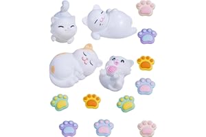 GIDDITZ Cute Cat Shoes Charms,Lovely Cat Paw Kitten Pet Charms for Adult Kids Cat Lover Party Favors Gift