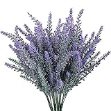 4Pcs Artificial Flocked Lavender Bouquet in Purple Flowers Arrangements Bridal Home DIY Floor Garden Office Wedding Decor