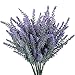 4Pcs Artificial Flocked Lavender Bouquet in Purple Flowers Arrangements Bridal Home DIY Floor Garden Office Wedding Decor