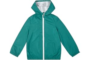 SNOW DREAMS Boys Waterproof Rain Jacket Windbreaker Lightweight Coat Kids Raincoat Outerwear